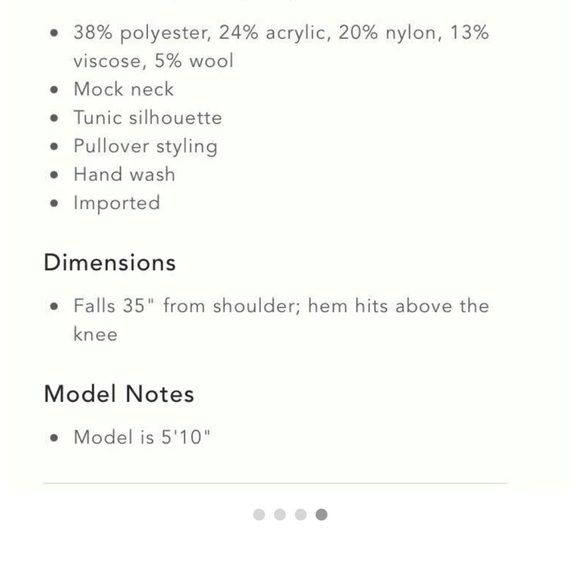 ❌SOLD Anthro color block mini sweater dress NWOT - Picture 2 of 4